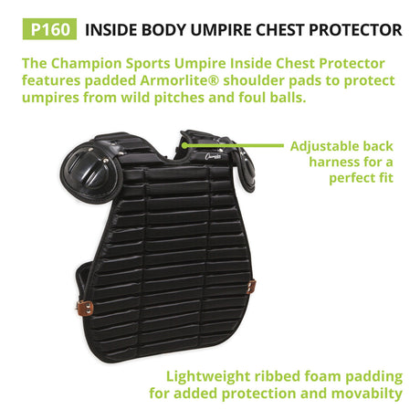 Champion Sports INSIDE BODY UMPIRE CHEST PROTECTOR