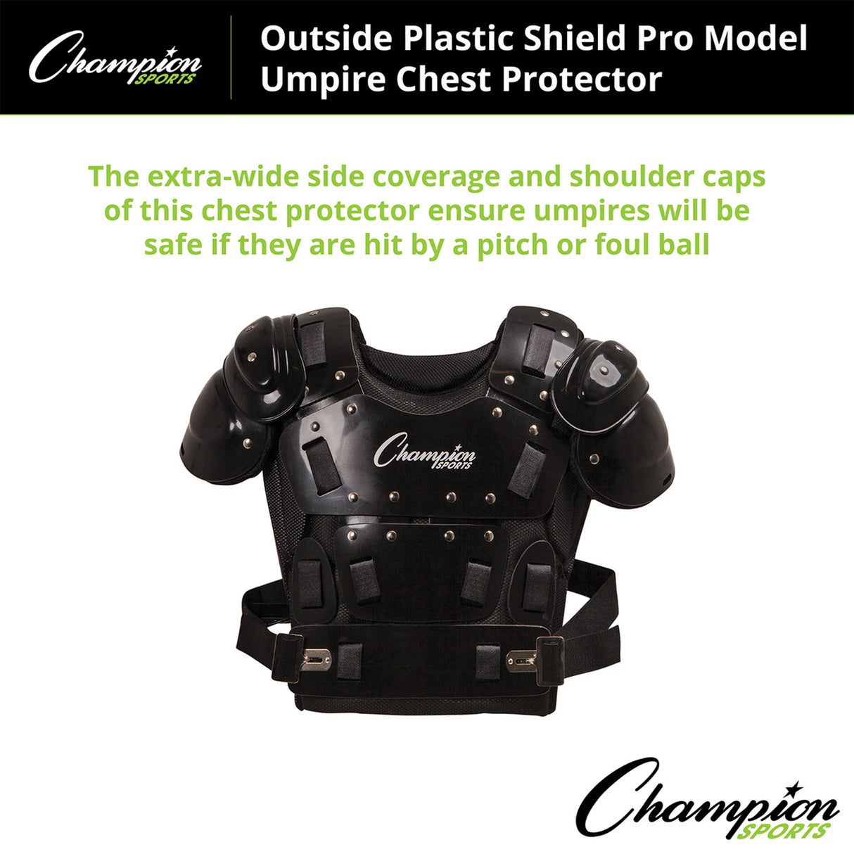 Champion Sports OUTSIDE PLASTIC SHIELD PRO CHEST PROTECTOR 17"