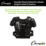 Champion Sports OUTSIDE PLASTIC SHIELD PRO CHEST PROTECTOR 17"