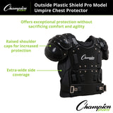 Champion Sports OUTSIDE PLASTIC SHIELD PRO CHEST PROTECTOR 17"