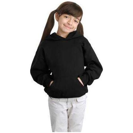Joe's USA Youth Comfortblend EcoSmart Pullover Hooded Sweatshirt Outerwear Joe's USA Youth X-Small Black