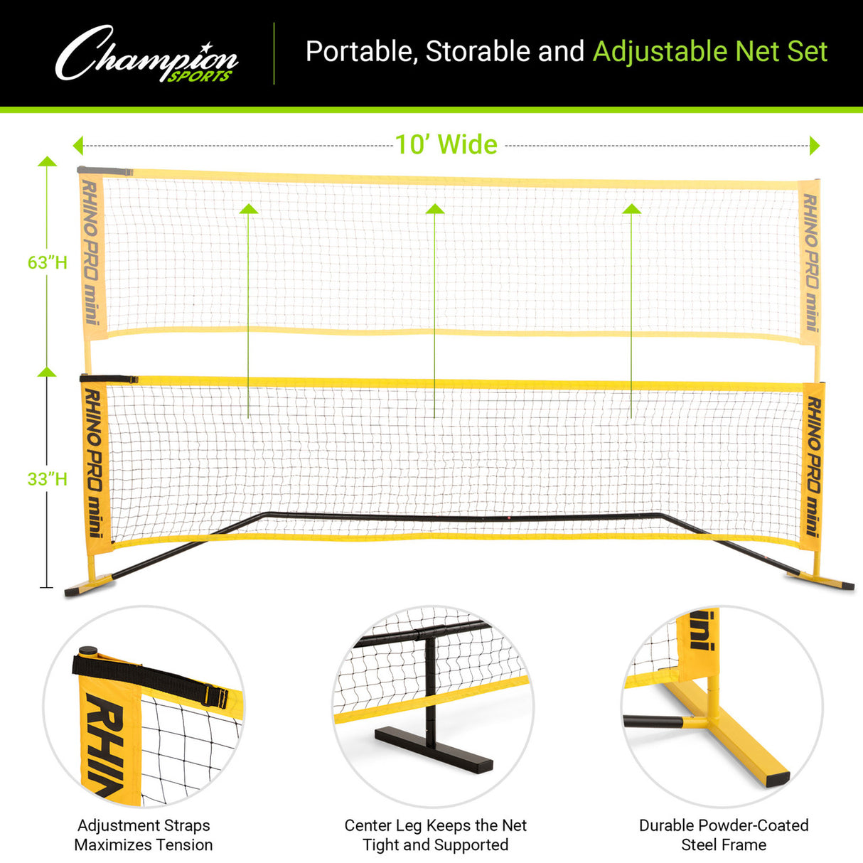 RHINO PORT-A-NET SET 10' W