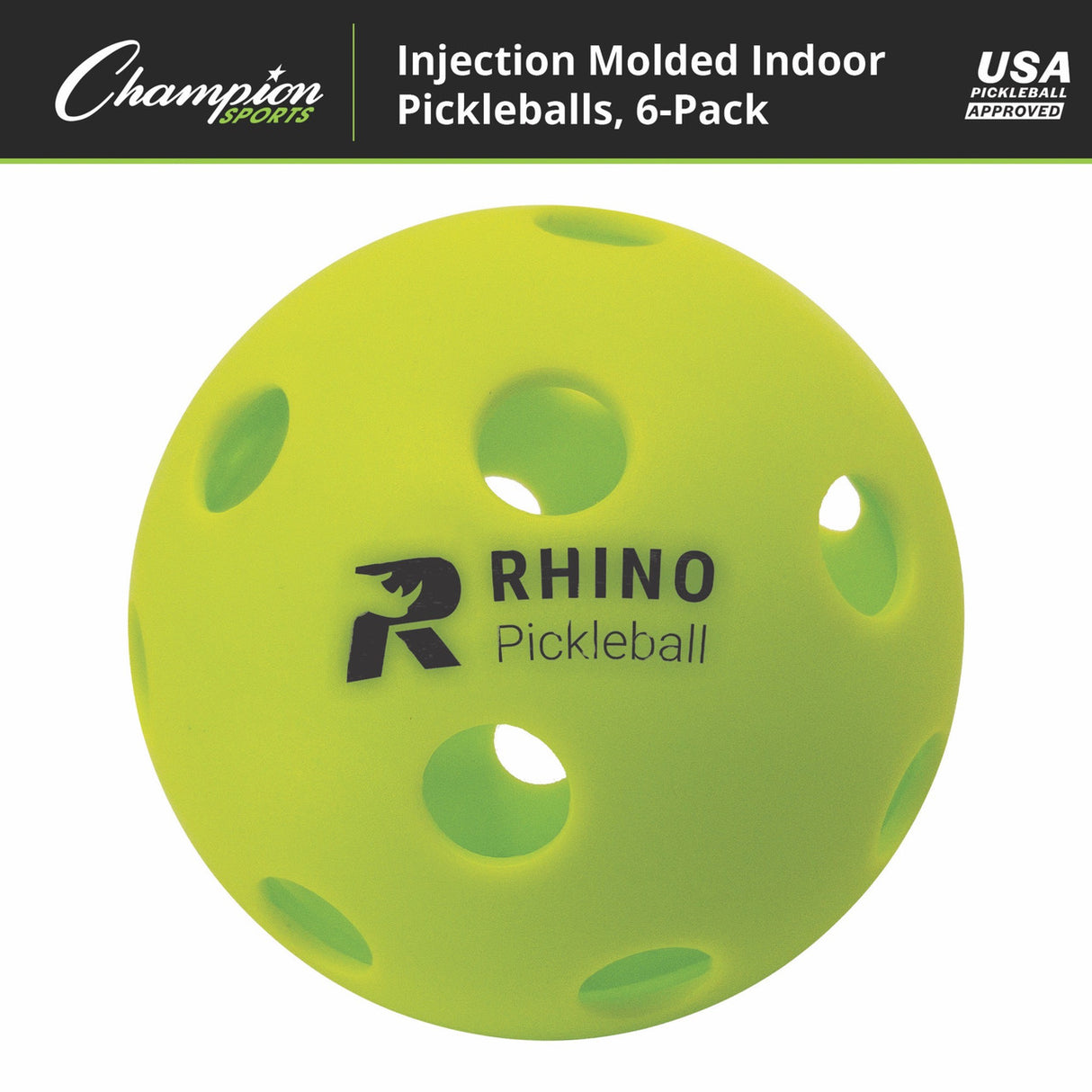 RHINO Pickleball INJECTION MOLDED INDOOR PICKLEBALL SET