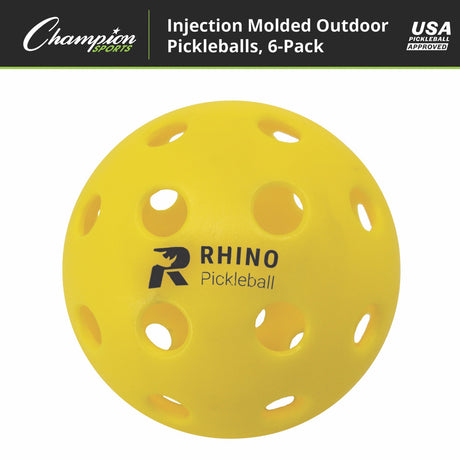 RHINO Pickleball INJECTION MOLDED OUTDOOR PICKLEBALL SET