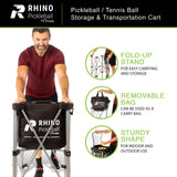 RHINO Pickleball PICKLEBALL/TENNIS BALL CART