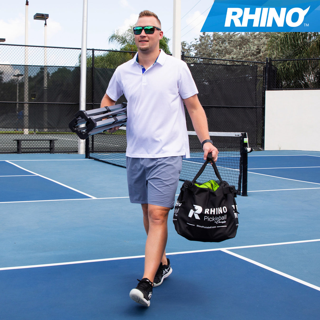 RHINO Pickleball PICKLEBALL/TENNIS BALL CART