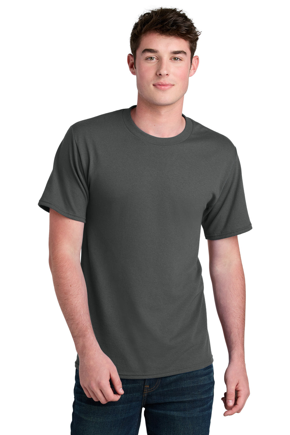 Port & Company ® Core Blend Recycled Tee PC01 - Charcoal - Port & Company PC01 T-Shirts Port & Company Charcoal S