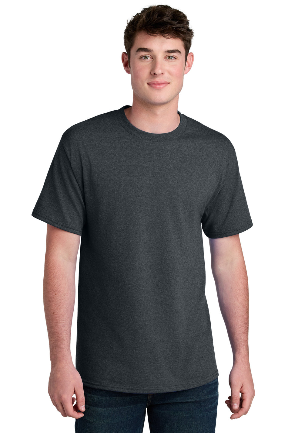 Port & Company ®  Core Blend Recycled Tee PC01 - Dark Heather Grey - Port & Company PC01