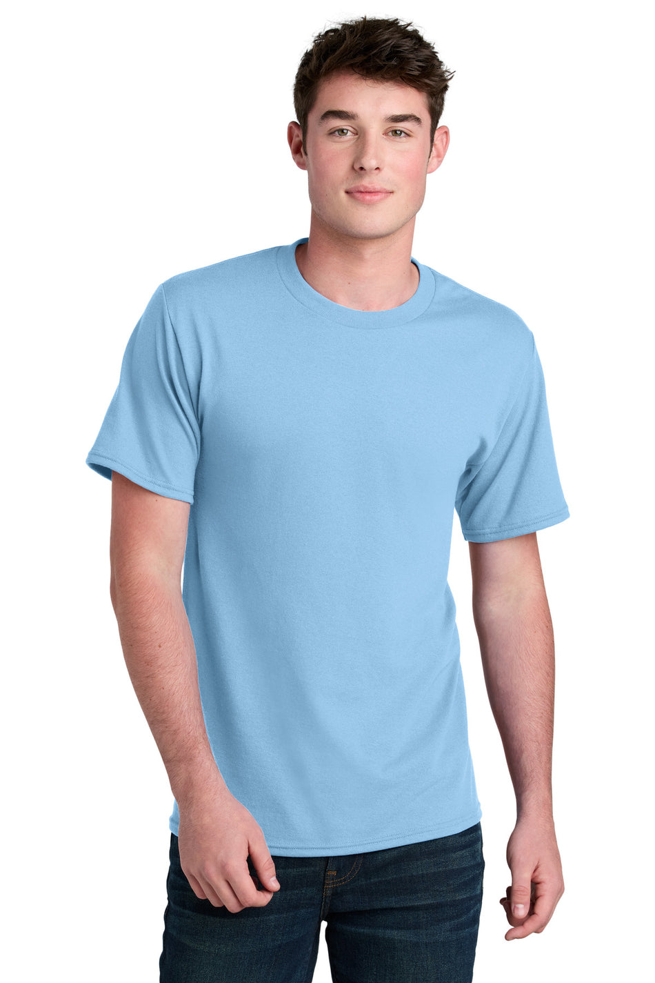 Port & Company ® Core Blend Recycled Tee PC01 - Light Blue - Port & Company PC01 T-Shirts Port & Company Light Blue S