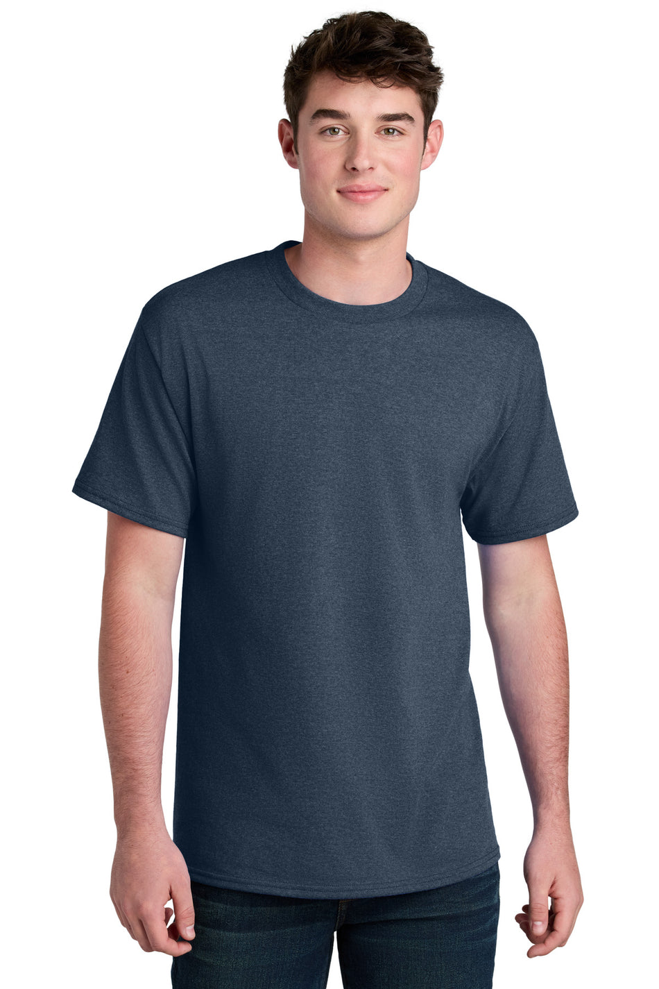 Port & Company ®  Core Blend Recycled Tee PC01 - Navy Blue Heather - Port & Company PC01