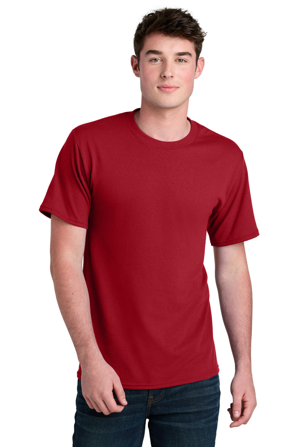 Port & Company ® Core Blend Recycled Tee PC01 - Red - Port & Company PC01 T-Shirts Port & Company Red S