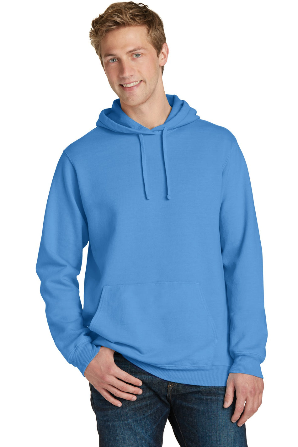 Port & Company ® Beach Wash ® Garment-Dyed Pullover Hooded Sweatshirt. PC098H - Blue Moon - Port & Company PC098H Sweatshirts/Fleece Port & Company Blue Moon S