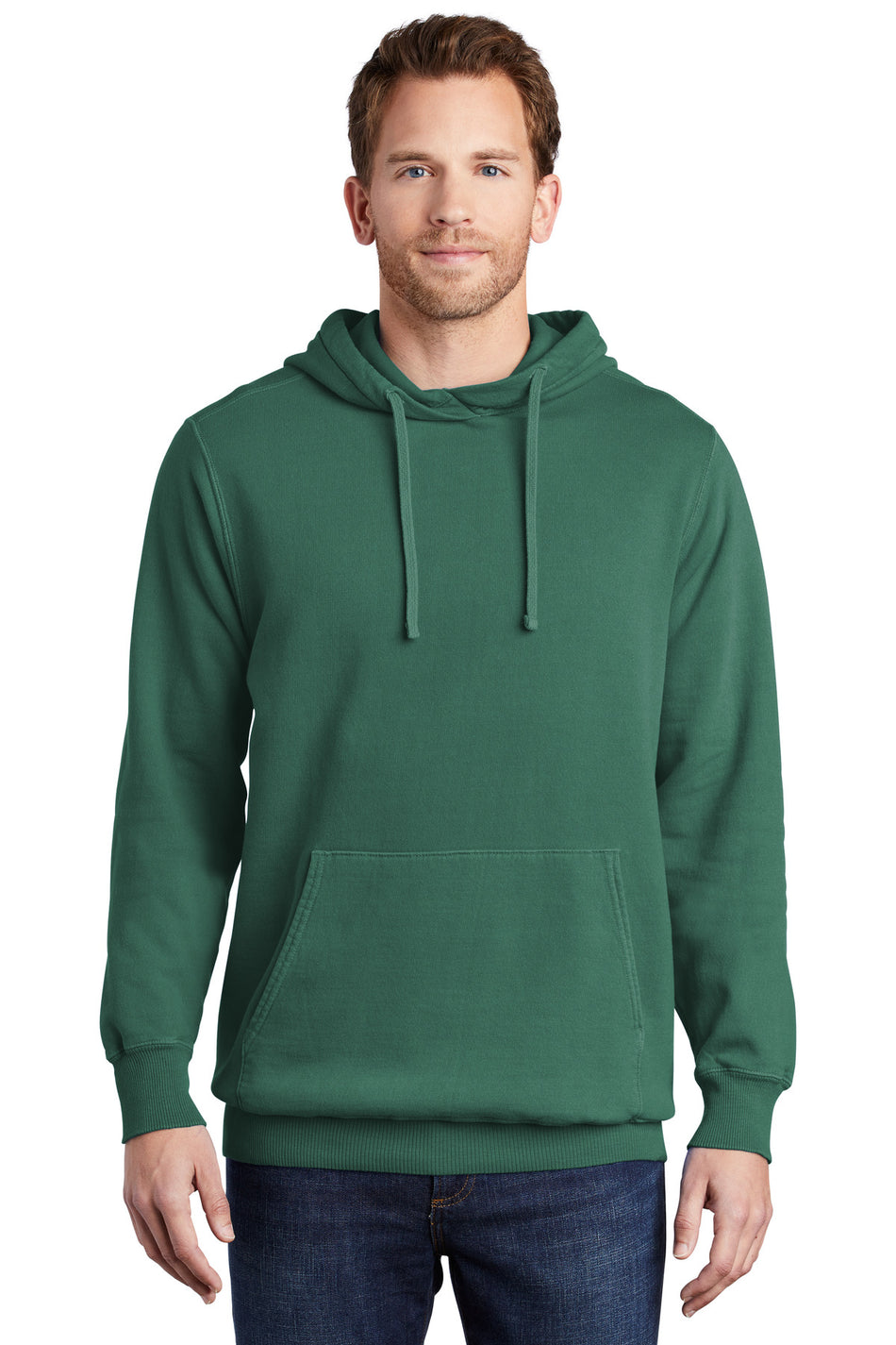 Port & Company ® Beach Wash ® Garment-Dyed Pullover Hooded Sweatshirt. PC098H - Nordic Green - Port & Company PC098H Sweatshirts/Fleece Port & Company Nordic Green S