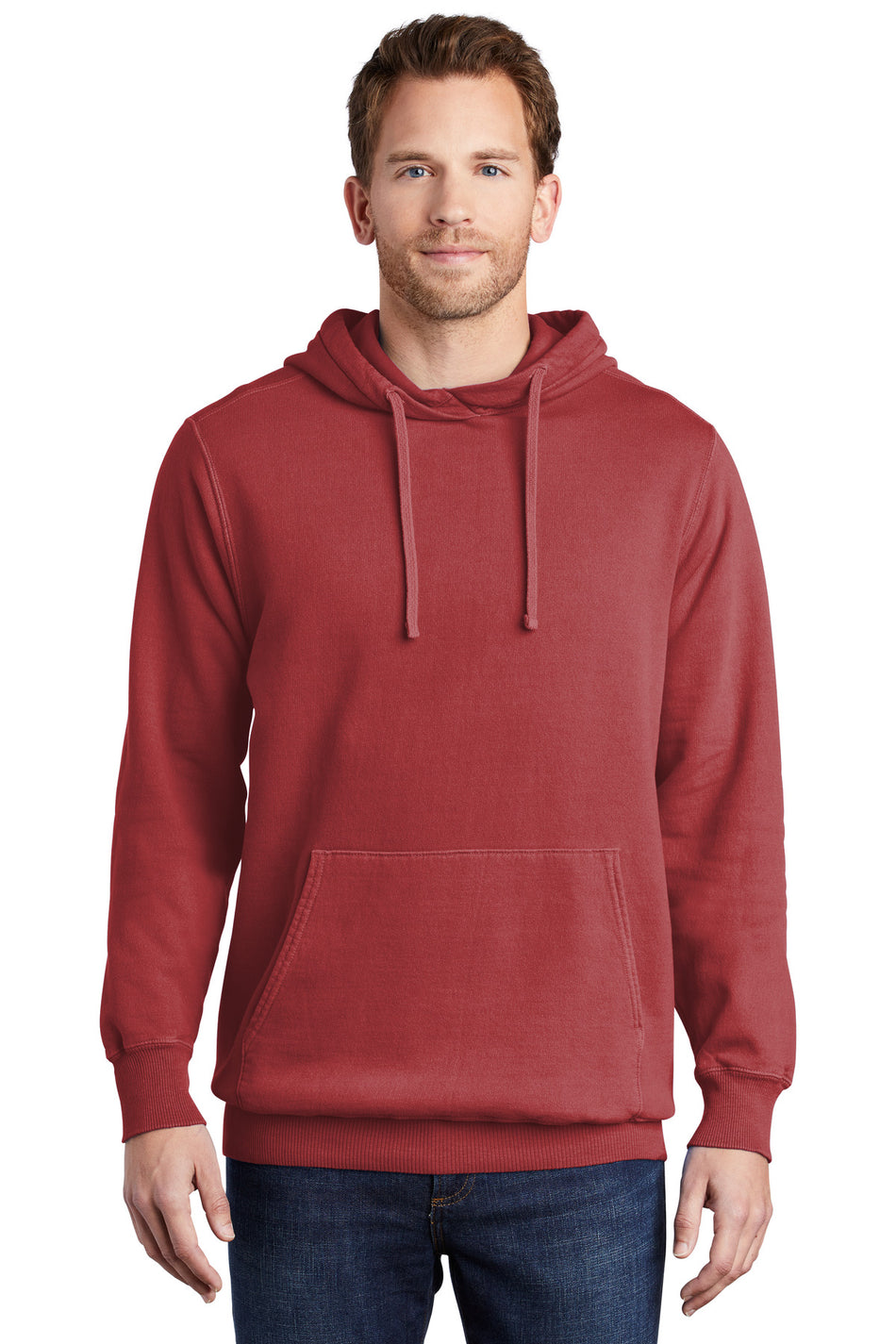 Port & Company ® Beach Wash ® Garment-Dyed Pullover Hooded Sweatshirt. PC098H - Red Rock - Port & Company PC098H Sweatshirts/Fleece Port & Company Red Rock S