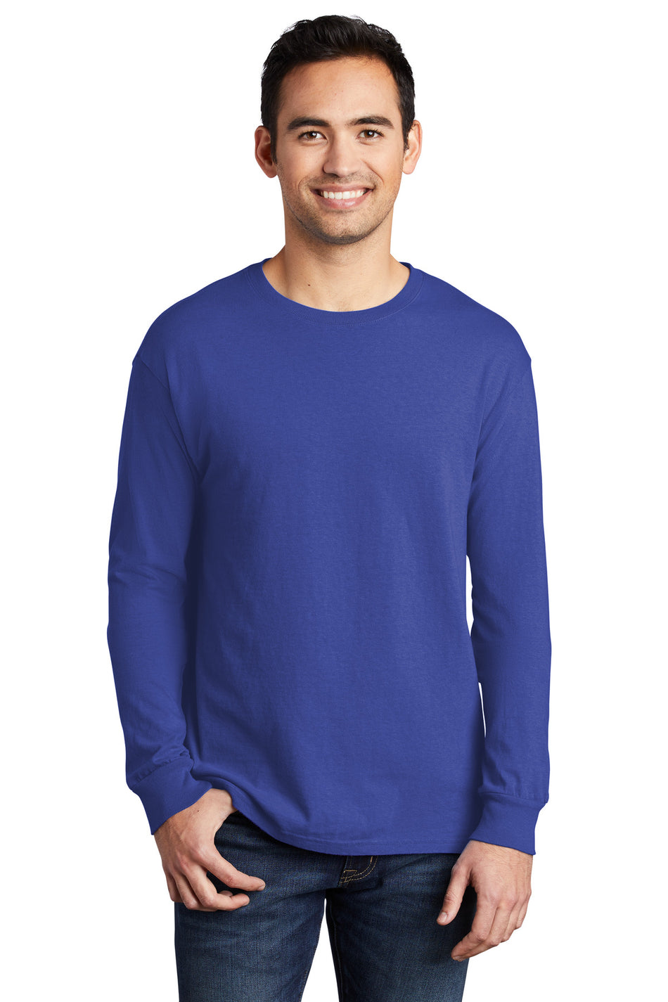 Port & Company ®  Beach Wash ®  Garment-Dyed Long Sleeve Tee PC099LS - Blue Iris - Port & Company PC099LS