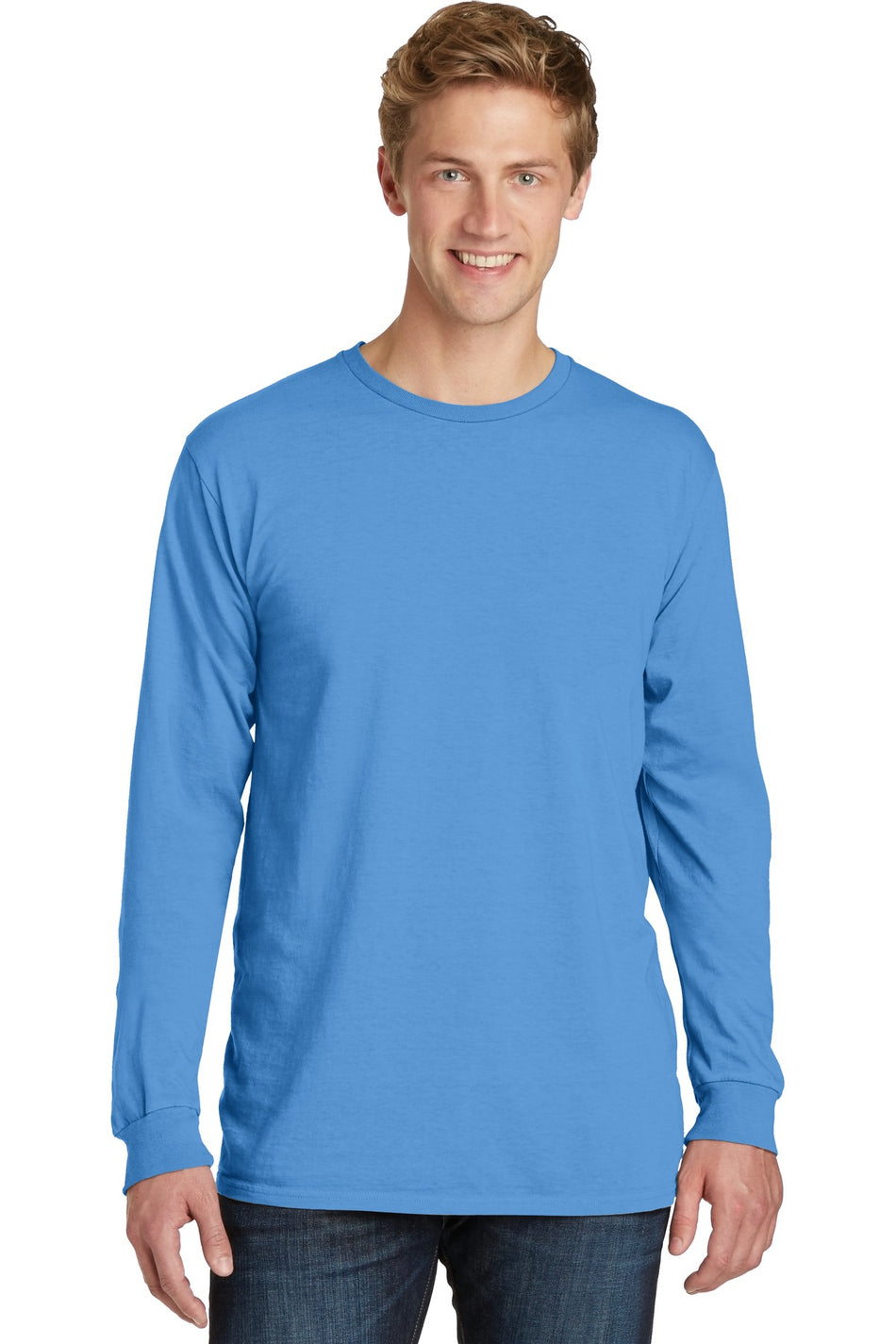 Port & Company ®  Beach Wash ®  Garment-Dyed Long Sleeve Tee PC099LS - Blue Moon - Port & Company PC099LS