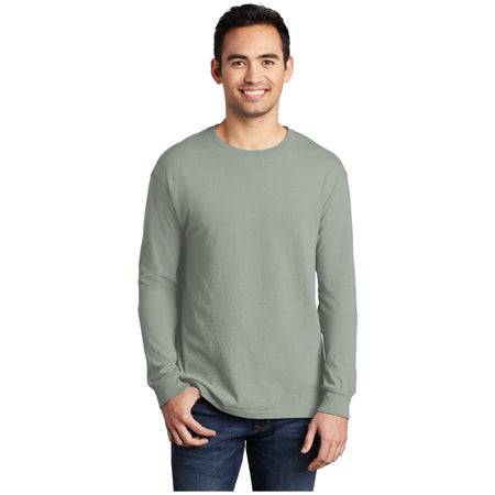 Port & Company ® Beach Wash ® Garment-Dyed Long Sleeve Tee PC099LS - Dove Grey - Port & Company PC099LS T-Shirts Port & Company