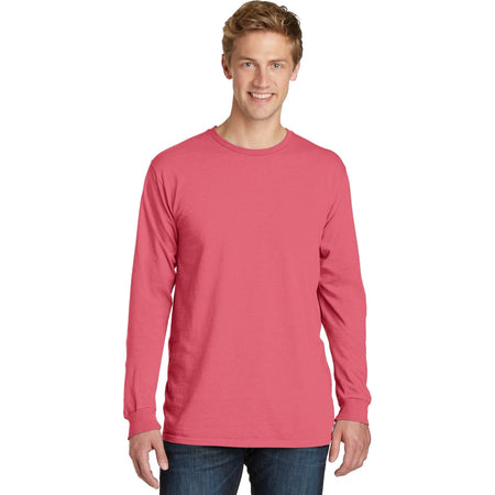 Port & Company ® Beach Wash ® Garment-Dyed Long Sleeve Tee PC099LS - Fruit Punch - Port & Company PC099LS T-Shirts Port & Company