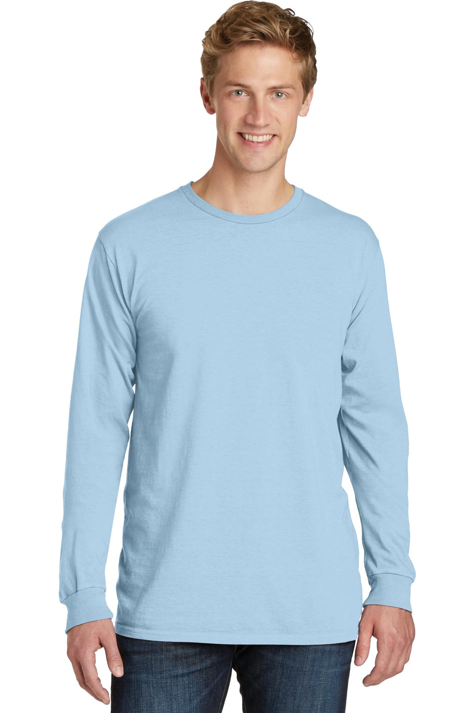 Port & Company ® Beach Wash ® Garment-Dyed Long Sleeve Tee PC099LS - Glacier - Port & Company PC099LS T-Shirts Port & Company Glacier S