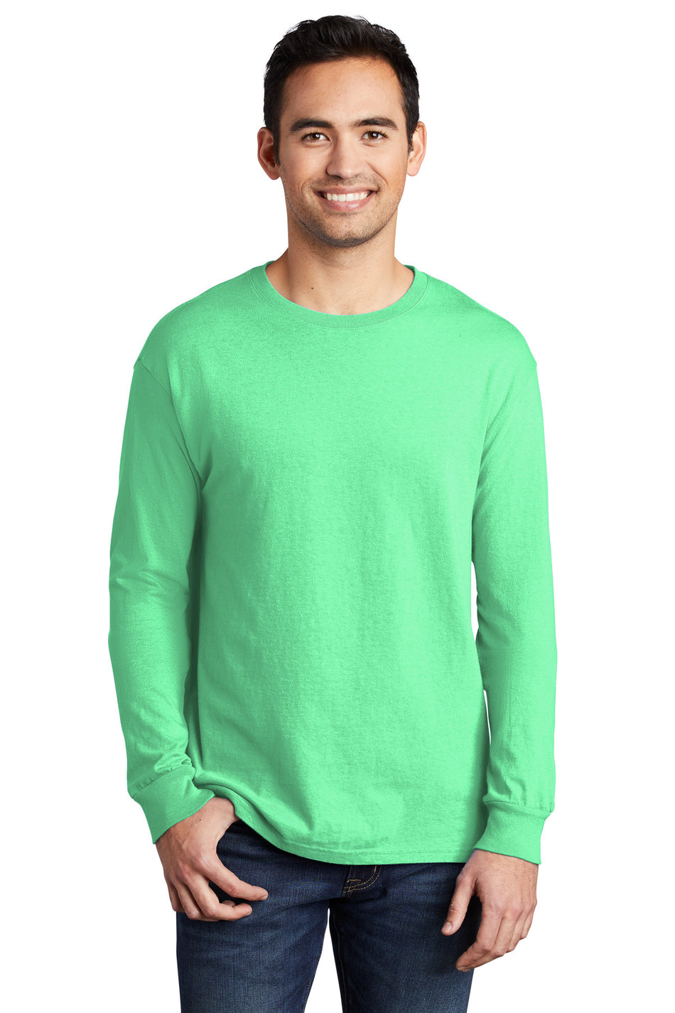 Port & Company ®  Beach Wash ®  Garment-Dyed Long Sleeve Tee PC099LS - Jadeite - Port & Company PC099LS