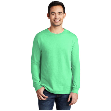 Port & Company ® Beach Wash ® Garment-Dyed Long Sleeve Tee PC099LS - Jadeite - Port & Company PC099LS T-Shirts Port & Company