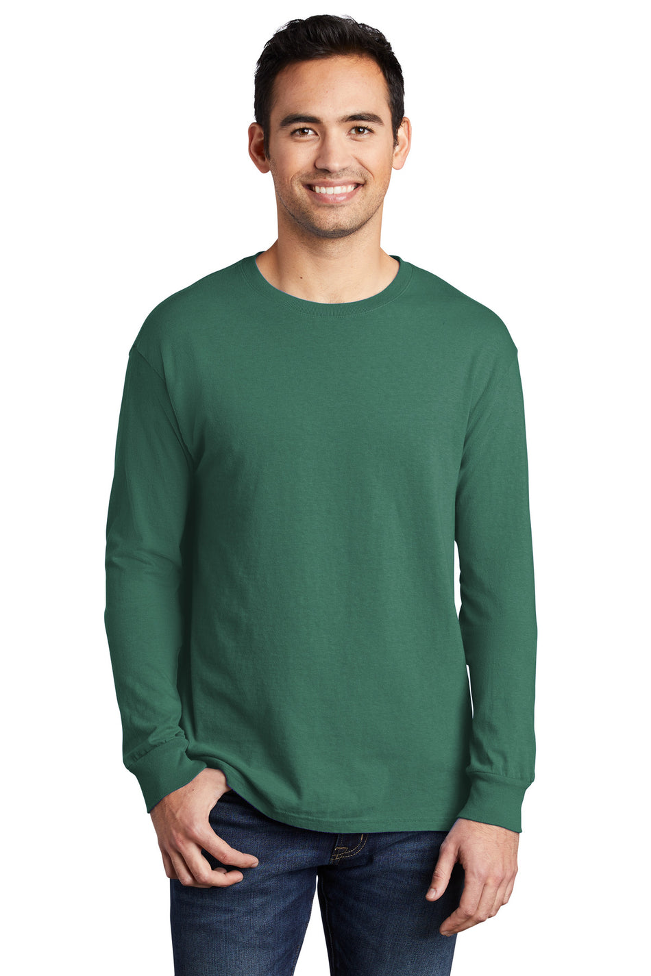 Port & Company ® Beach Wash ® Garment-Dyed Long Sleeve Tee PC099LS - Nordic Green - Port & Company PC099LS T-Shirts Port & Company Nordic Green S