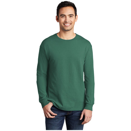 Port & Company ® Beach Wash ® Garment-Dyed Long Sleeve Tee PC099LS - Nordic Green - Port & Company PC099LS T-Shirts Port & Company