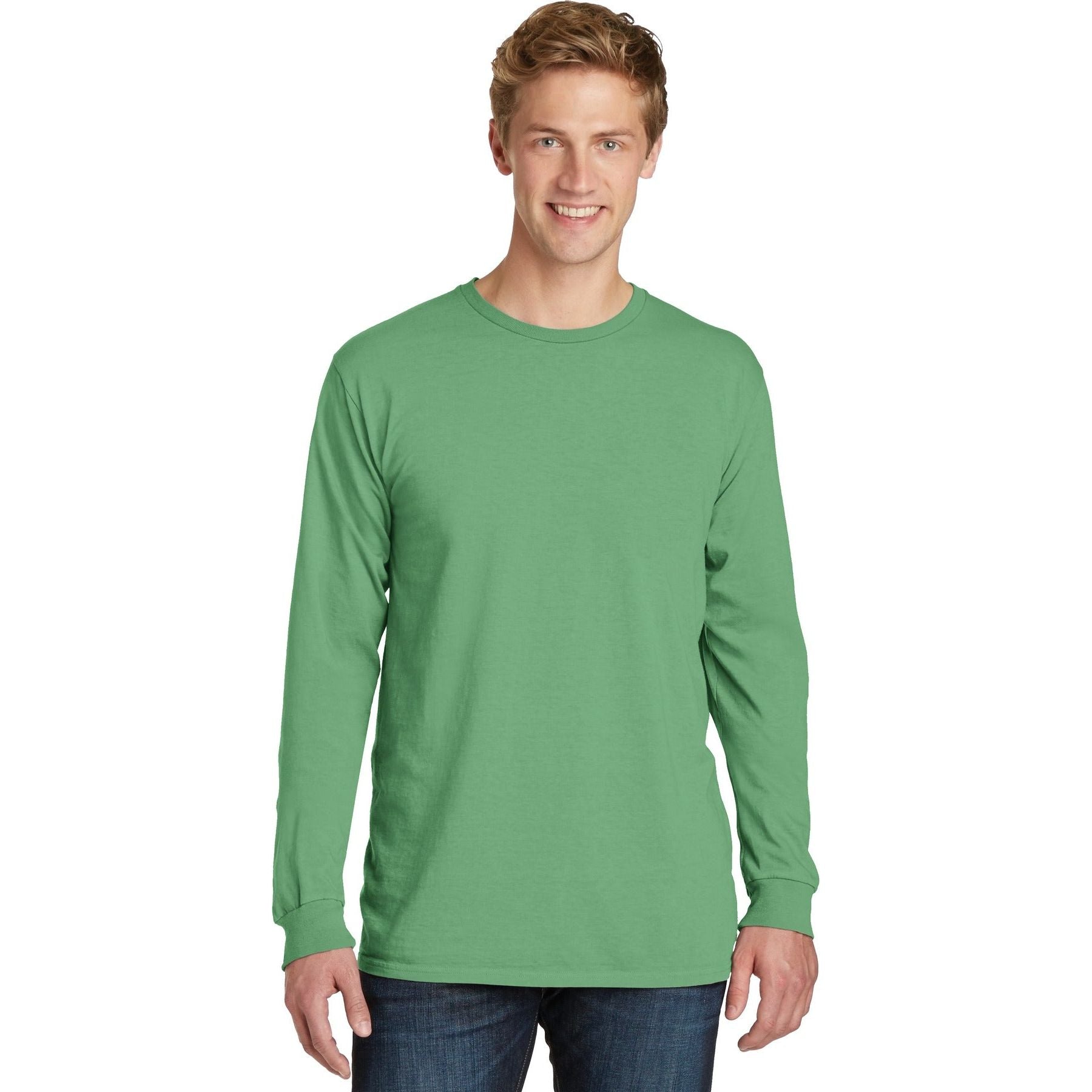 Port & Company ® Beach Wash ® Garment-Dyed Long Sleeve Tee PC099LS - Safari - Port & Company PC099LS T-Shirts Port & Company