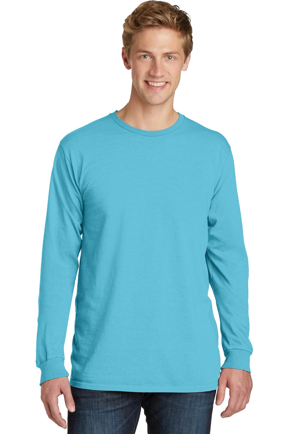 Port & Company ® Beach Wash ® Garment-Dyed Long Sleeve Tee PC099LS - Tidal Wave - Port & Company PC099LS T-Shirts Port & Company Tidal Wave S