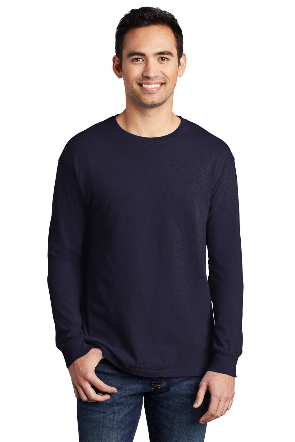 Port & Company ® Beach Wash ® Garment-Dyed Long Sleeve Tee PC099LS - True Navy - Port & Company PC099LS T-Shirts Port & Company True Navy S