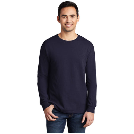 Port & Company ® Beach Wash ® Garment-Dyed Long Sleeve Tee PC099LS - True Navy - Port & Company PC099LS T-Shirts Port & Company