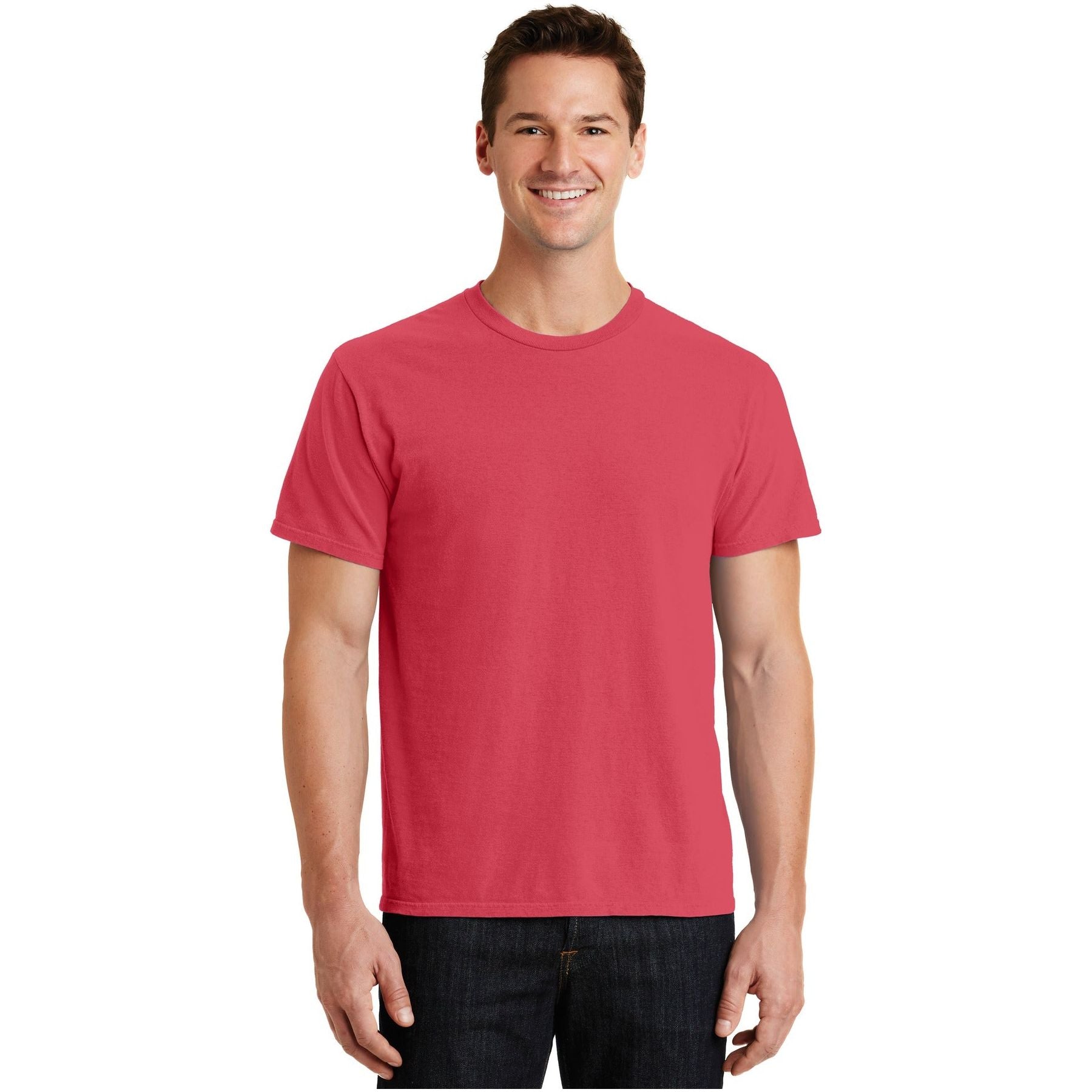 Port & Company ® Beach Wash ® Garment-Dyed Tee. PC099 - Poppy - Port & Company PC099 T-Shirts Port & Company