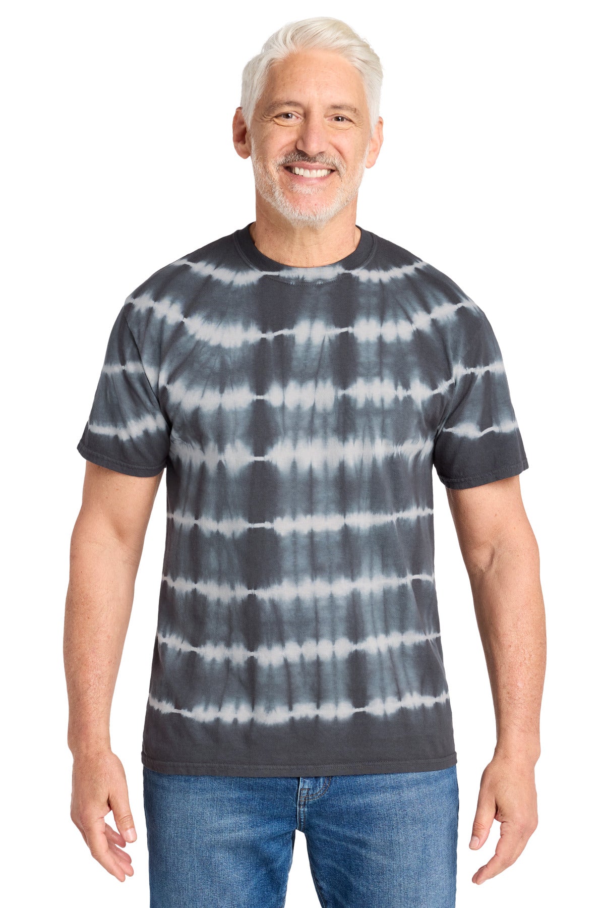 Port & Company PC142 Allover Stripe Tie-Dye Tee | Port & Co PC142