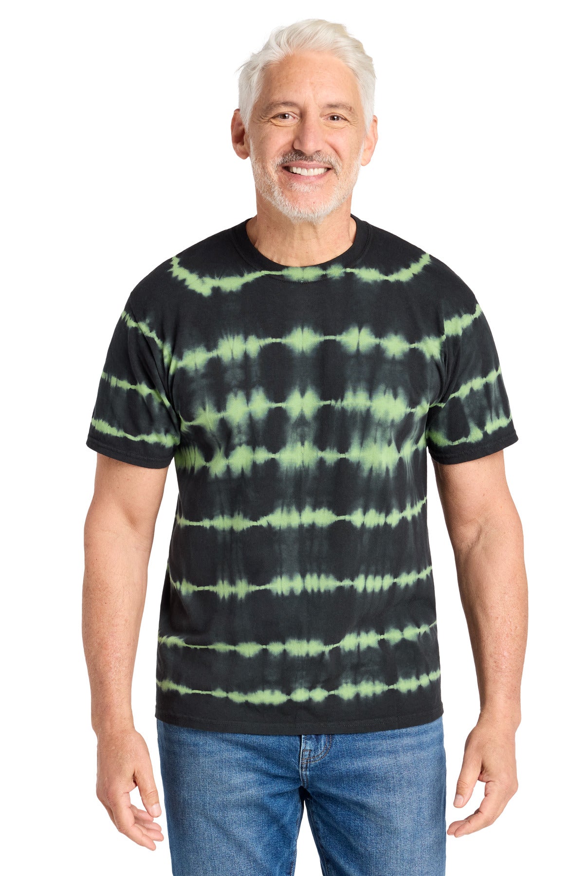 Port & Company PC142 Allover Stripe Tie-Dye Tee | Port & Co PC142