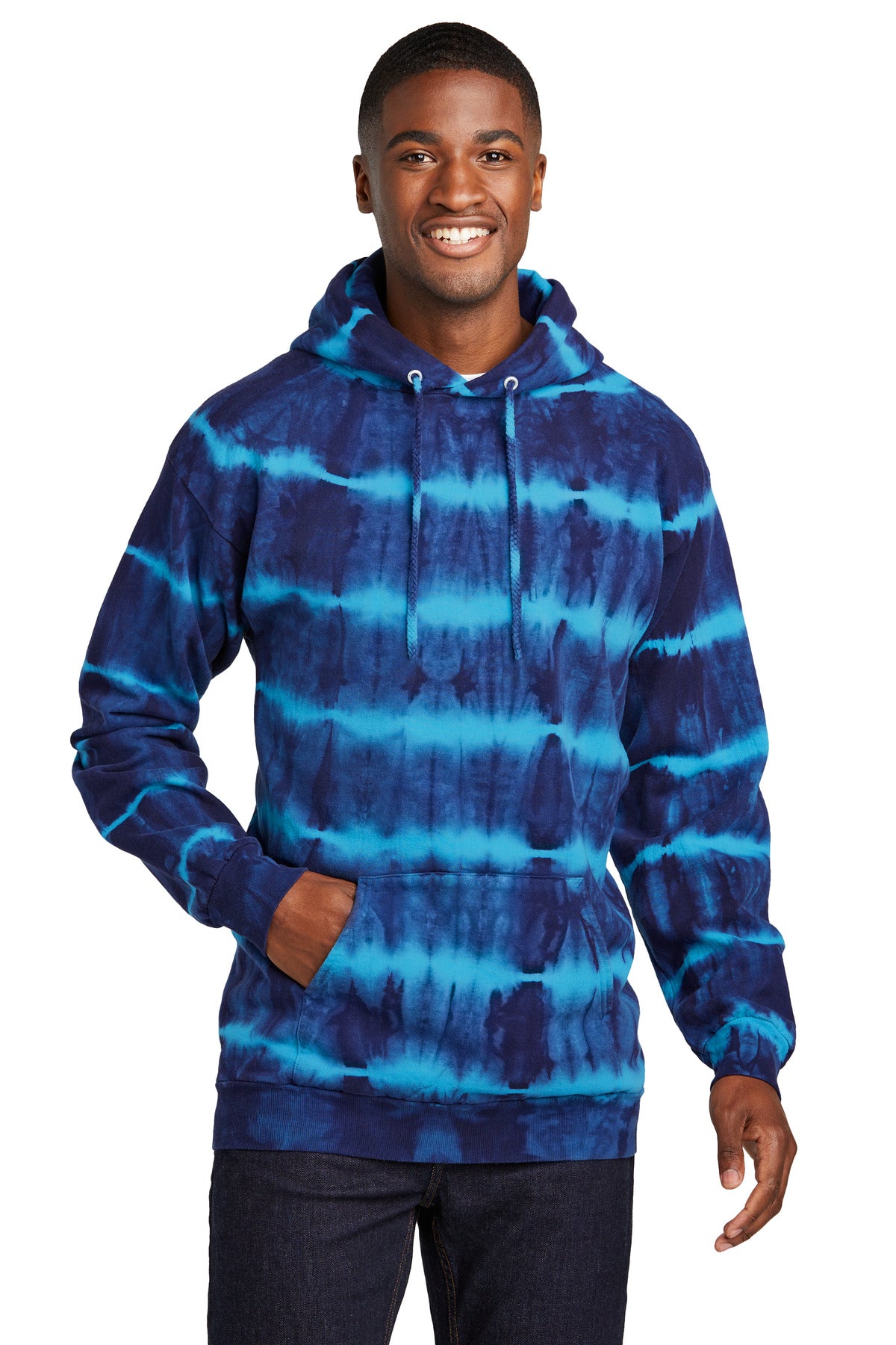 Port & Company PC143 Allover Stripe Tie-Dye Fleece | Port & Co PC143