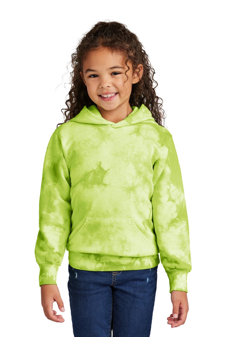 Port & Company ® Youth Crystal Tie-Dye Pullover Hoodie PC144Y - Port & Company PC144Y Sweatshirts/Fleece Port & Company Lemon Lime XS