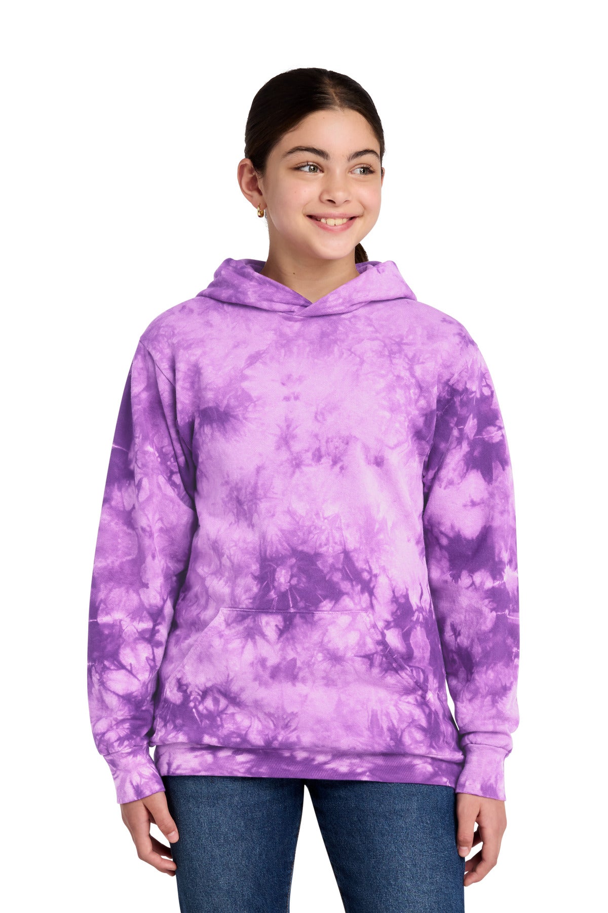 Port & Company PC144Y Youth Crystal Tie-Dye Pullover Hoodie | Port & Co PC144Y