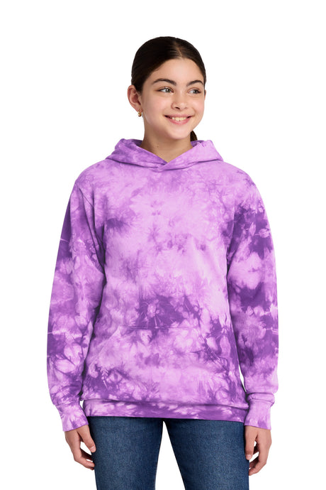 Port & Company PC144Y Youth Crystal Tie-Dye Pullover Hoodie | Port & Co PC144Y