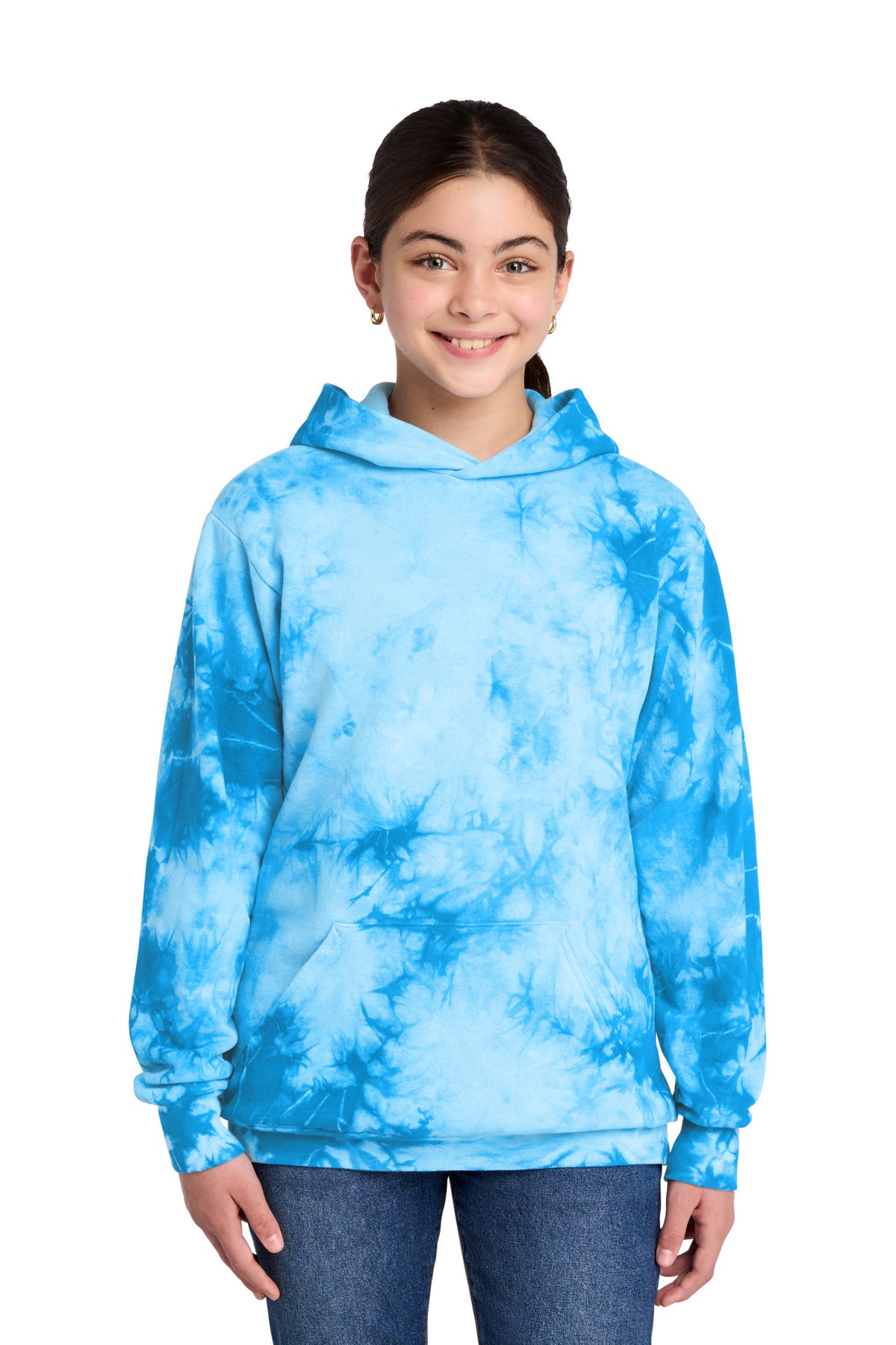Port & Company PC144Y Youth Crystal Tie-Dye Pullover Hoodie | Port & Co PC144Y