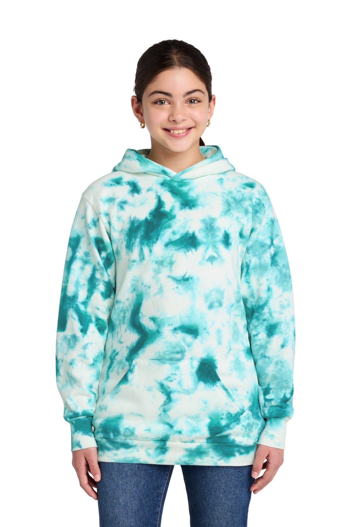 Port & Company PC144Y Youth Crystal Tie-Dye Pullover Hoodie | Port & Co PC144Y