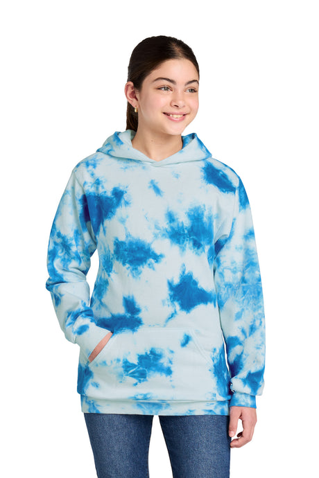 Port & Company PC144Y Youth Crystal Tie-Dye Pullover Hoodie | Port & Co PC144Y