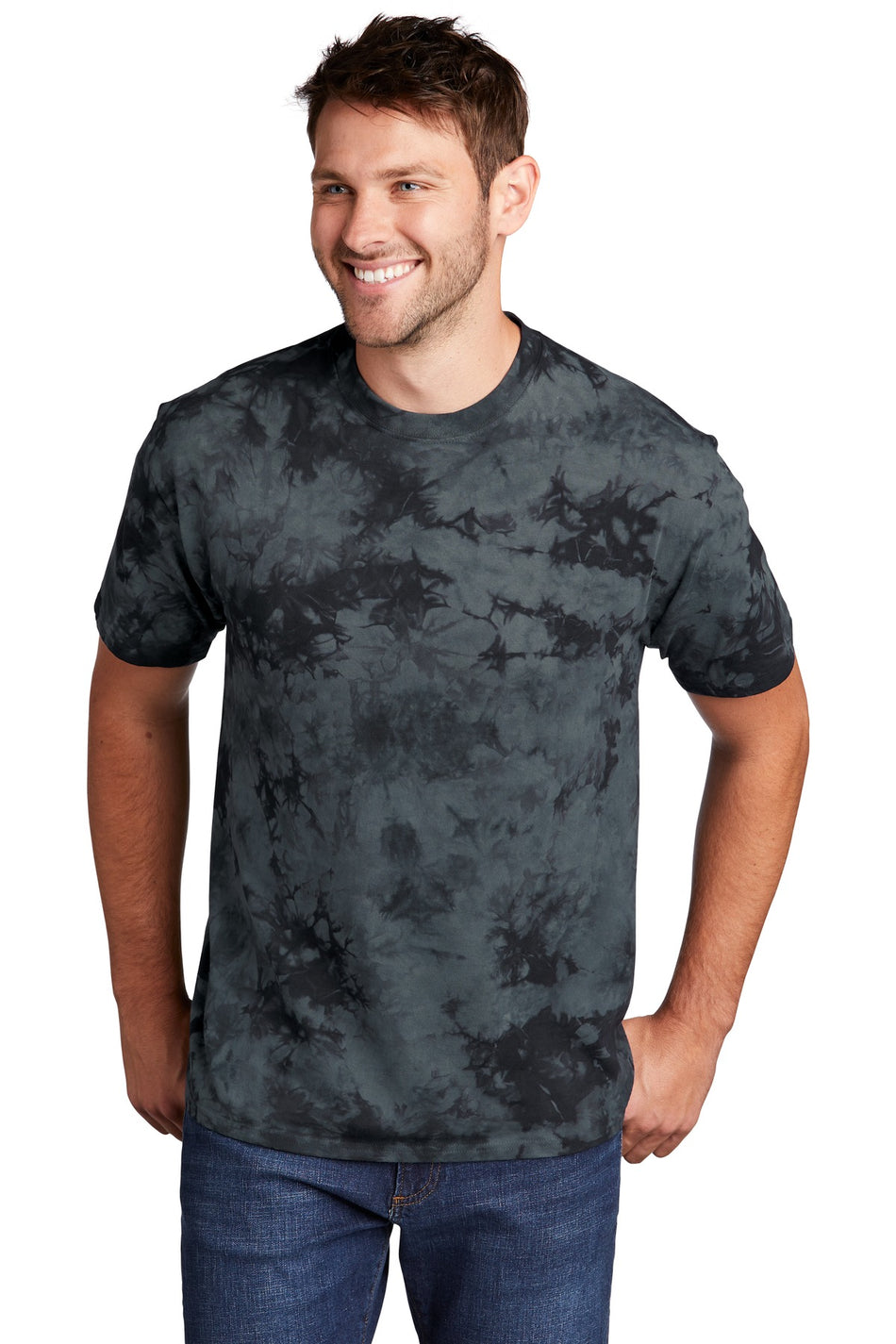 Port & Company ® Crystal Tie-Dye Tee PC145 - Port & Company PC145 T-Shirts Port & Company Black S