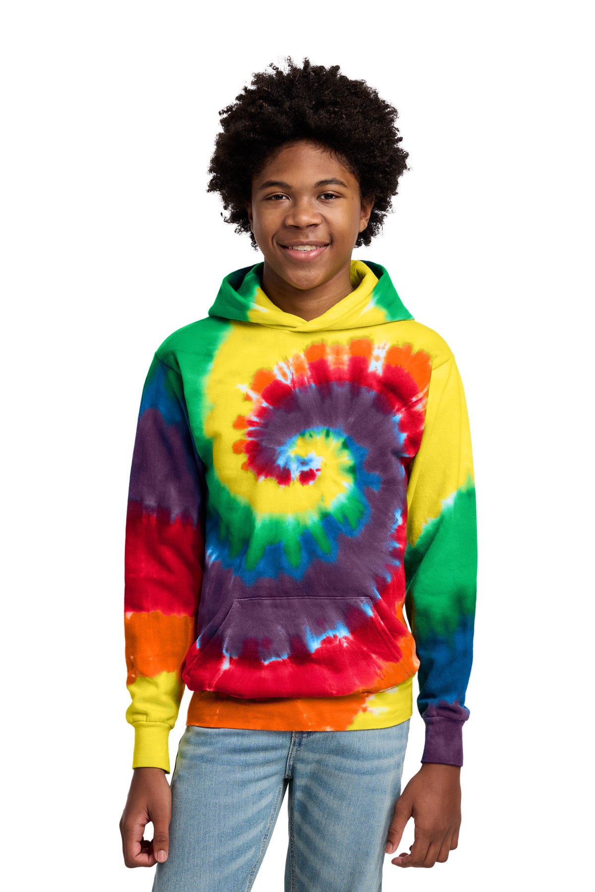 Port & Company PC146Y Youth Tie-Dye Pullover Hoodie | Port & Co