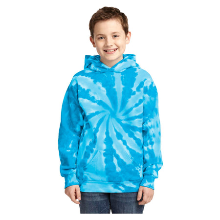 Port & Company ® Youth Tie-Dye Pullover Hooded Sweatshirt. PC146Y - Port & Company PC146Y Sweatshirts/Fleece Port & Company Turquoise XS