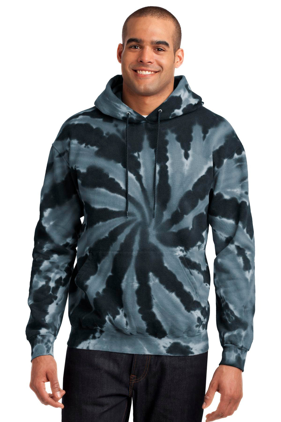 Port & Company ® Tie-Dye Pullover Hooded Sweatshirt. PC146 - Port & Company PC146 Sweatshirts/Fleece Port & Company Black S