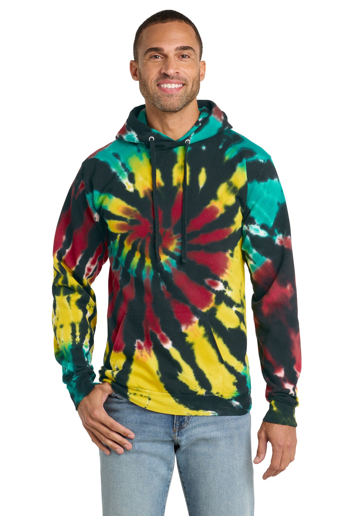 Port & Company PC146 Tie-Dye Pullover Hooded Sweatshirt | Port & Co PC146