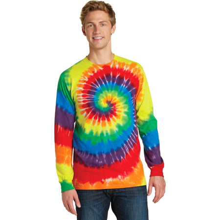 Port & Company ® Tie-Dye Long Sleeve Tee. PC147LS - Port & Company PC147LS T-Shirts Port & Company Rainbow S