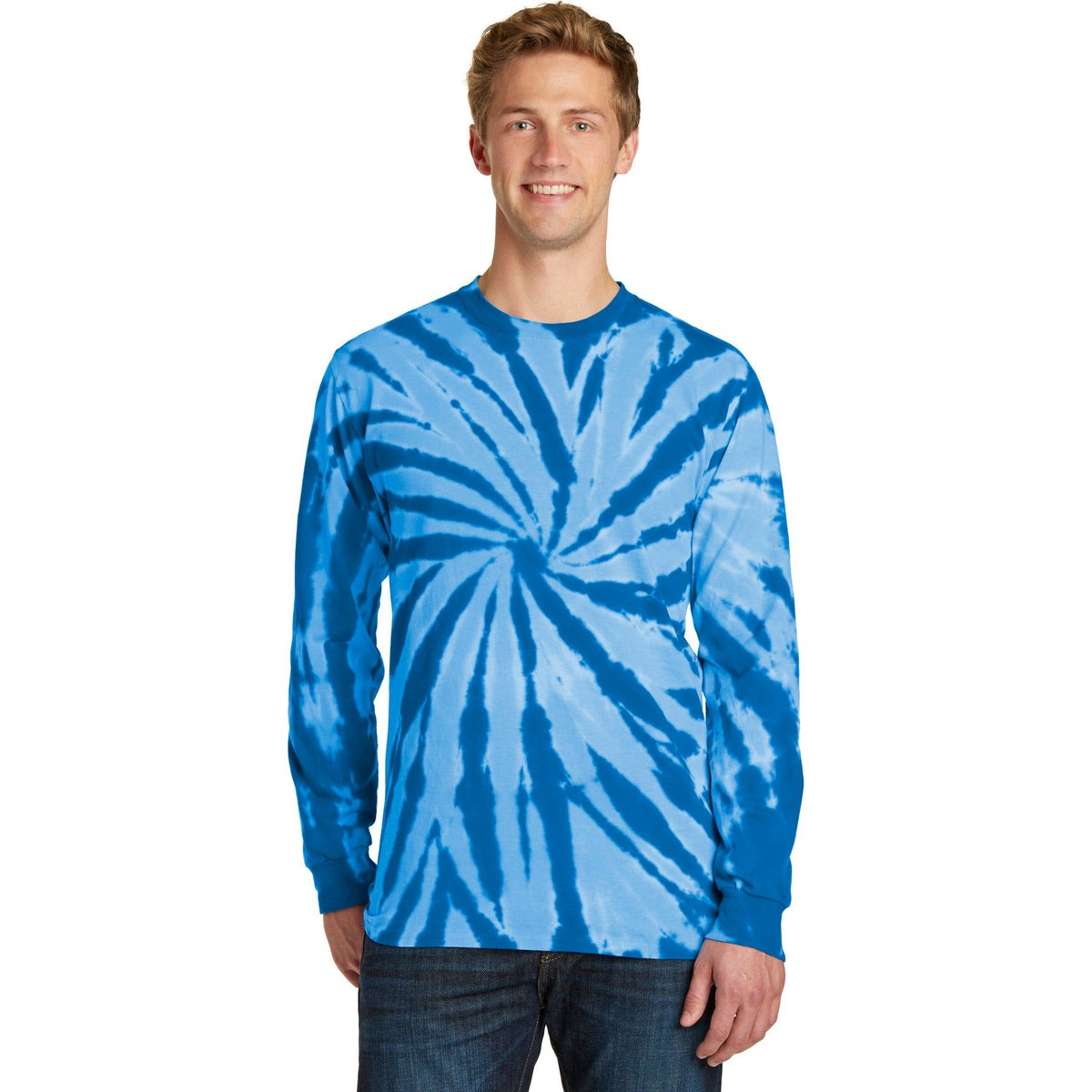 Port & Company ® Tie-Dye Long Sleeve Tee. PC147LS - Port & Company PC147LS T-Shirts Port & Company Royal S