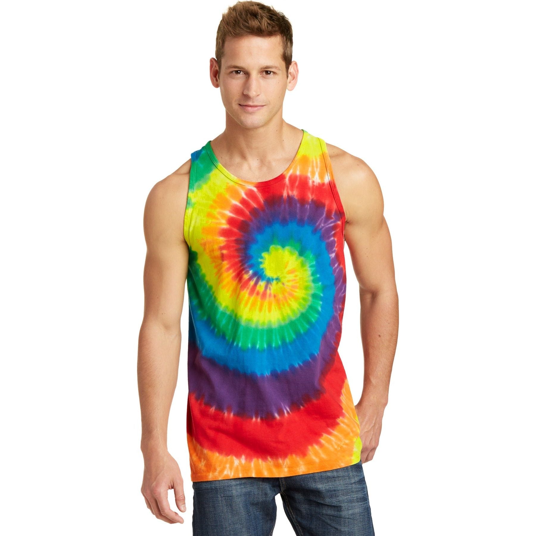 Port & Company ® Tie-Dye Tank Top. PC147TT - Port & Company PC147TT T-Shirts Port & Company Rainbow S