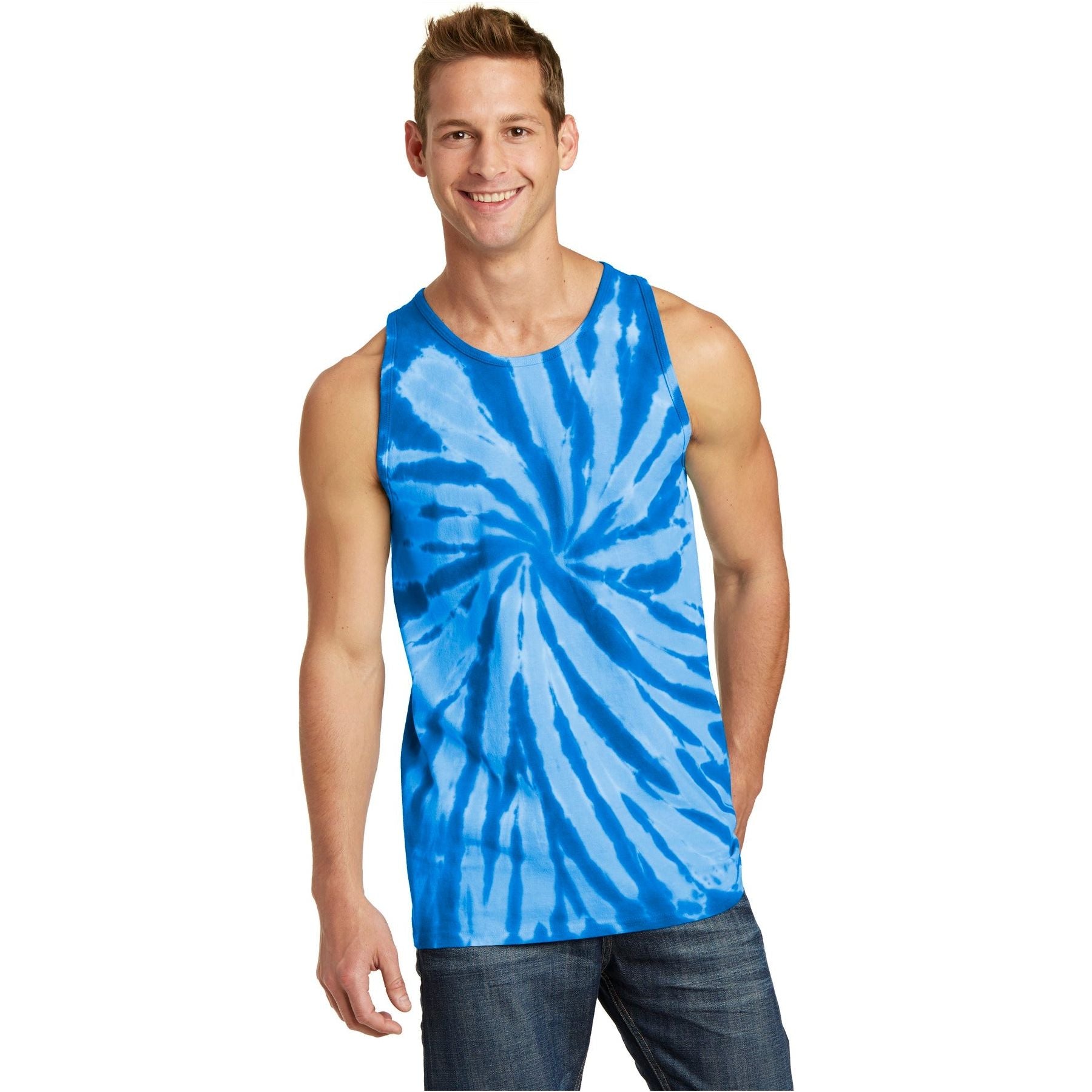 Port & Company ® Tie-Dye Tank Top. PC147TT - Port & Company PC147TT T-Shirts Port & Company Royal S